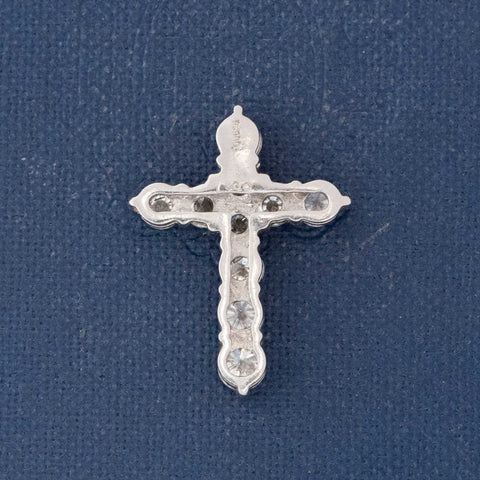 1.00ctw Round Brilliant Cut Diamond Cross Charm
