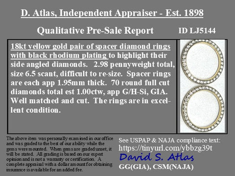 1.00ctw Round Brilliant Cut Diamond Stacker Bands