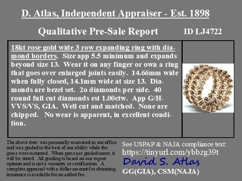 1.00ctw Round Cut Diamond Expandable Ring
