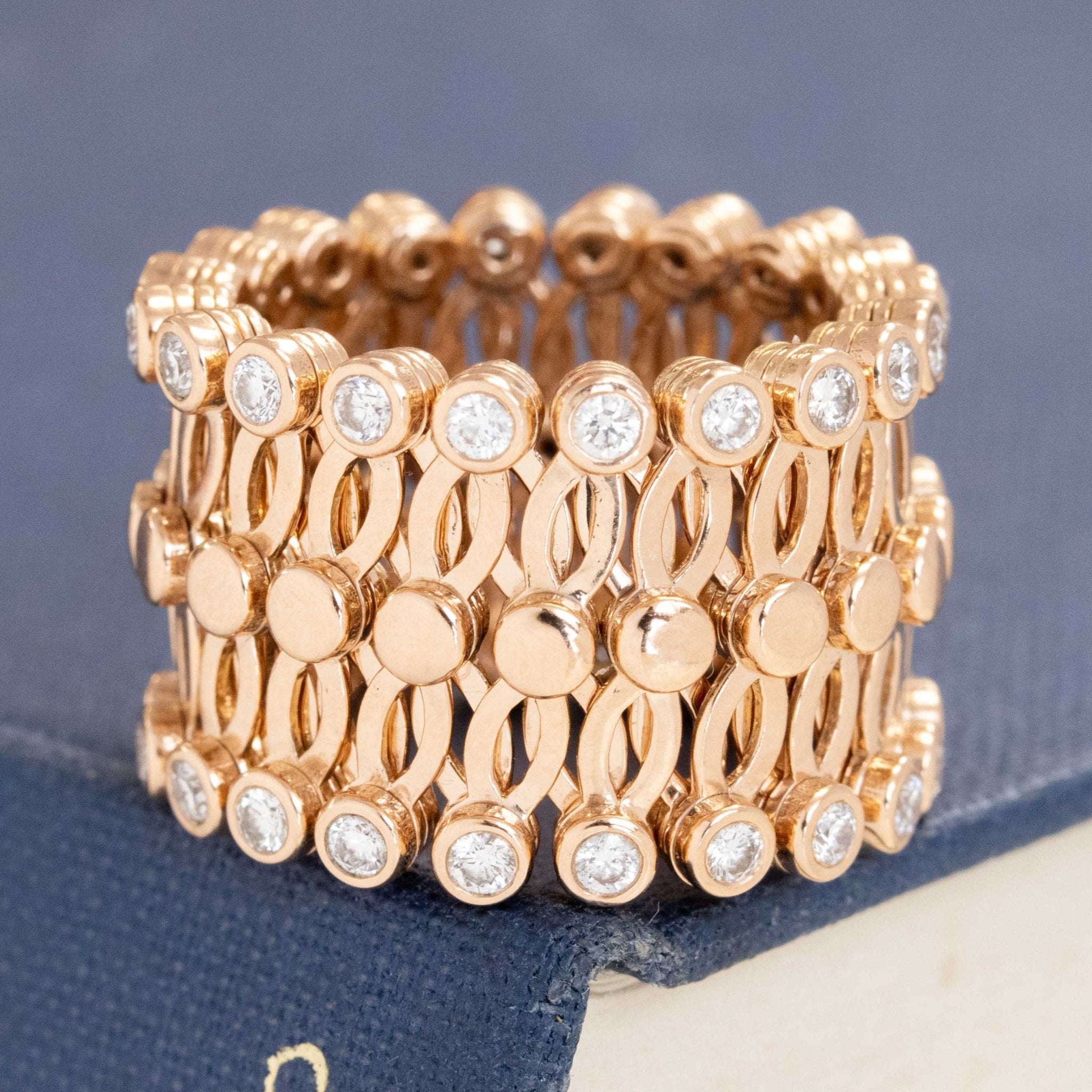 1.00ctw Round Cut Diamond Expandable Ring