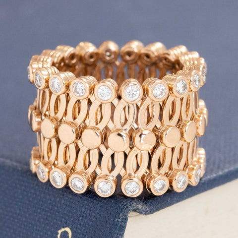 1.00ctw Round Cut Diamond Expandable Ring