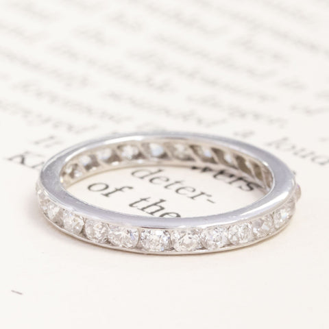 1.00ctw Vintage Old Cut Diamond Eternity Band