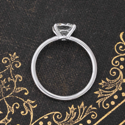 1.01ct Antique Oval Cut Diamond Solitaire, GIA I VVS2