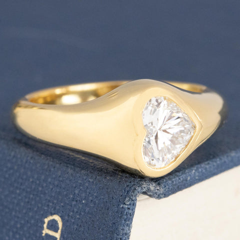 1.01ct Heart Cut Diamond Solitaire