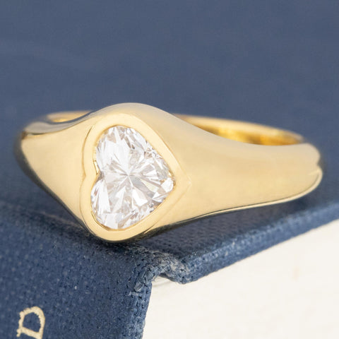 1.01ct Heart Cut Diamond Solitaire