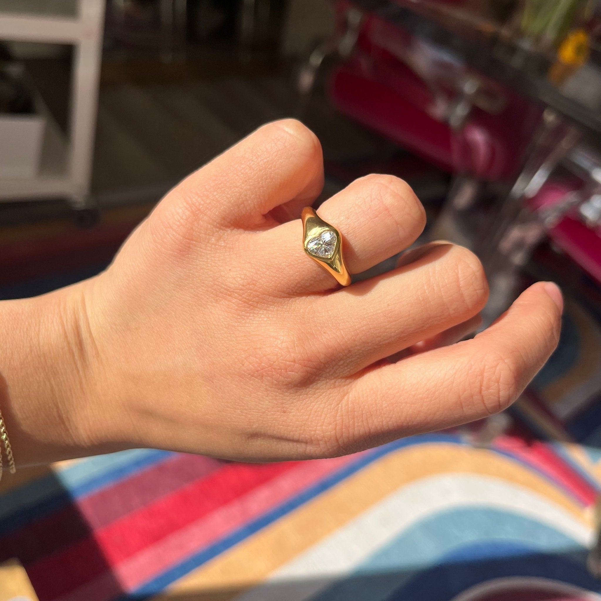 1.01ct Heart Cut Diamond Solitaire