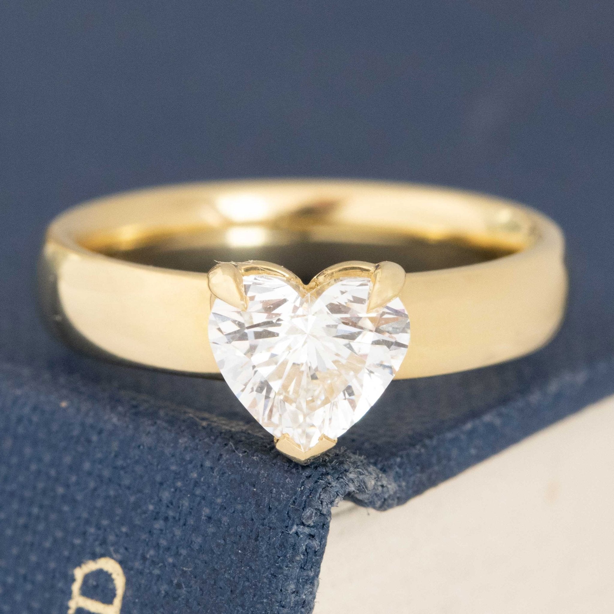 1.01ct Heart Cut Diamond Solitaire