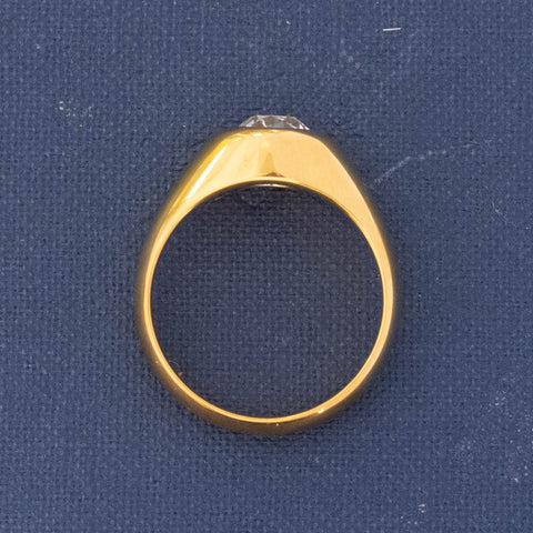 1.01ct Old European Cut Diamond Bezel Solitaire