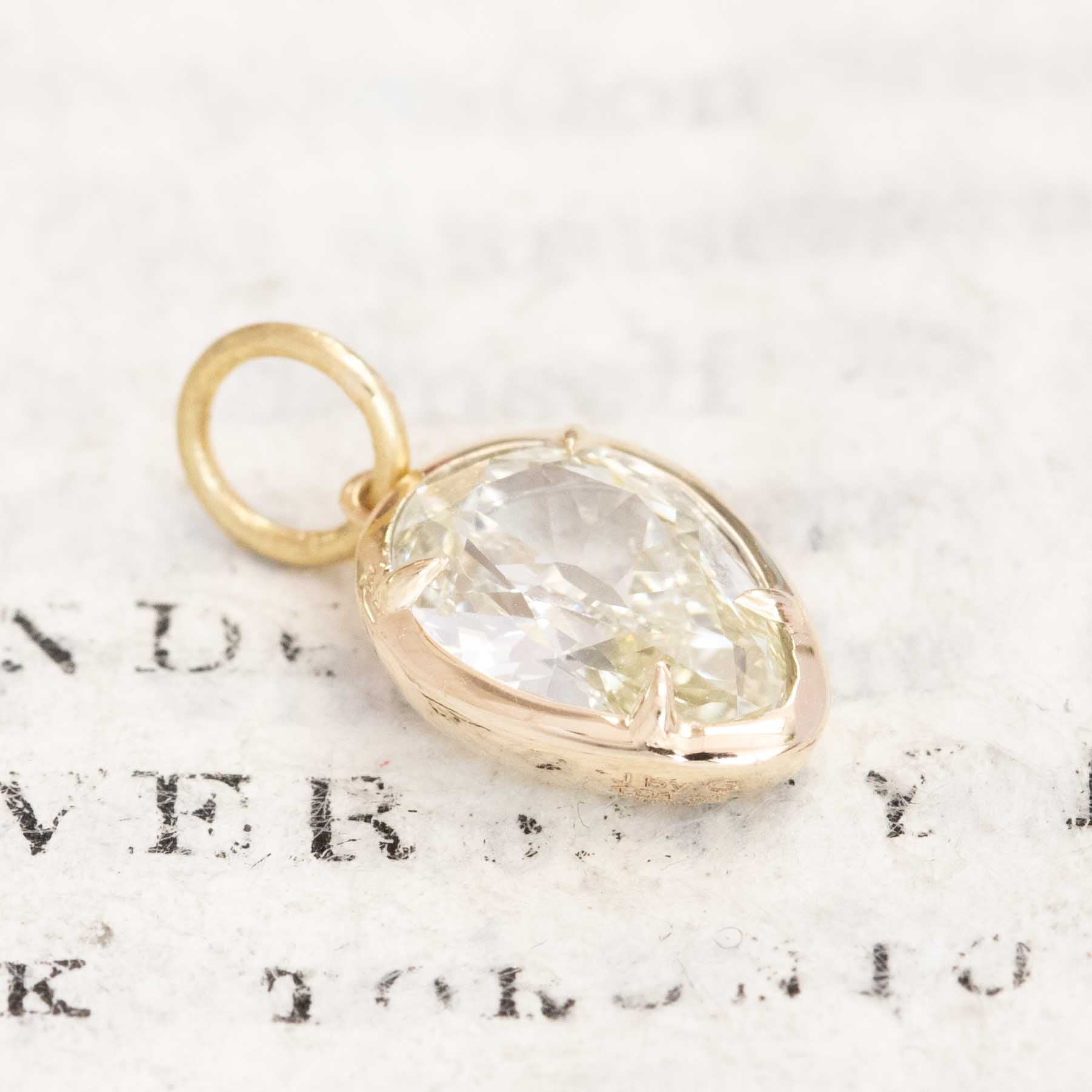 Elegant pear cut diamond pendant, 1.01ct, wearable luxury