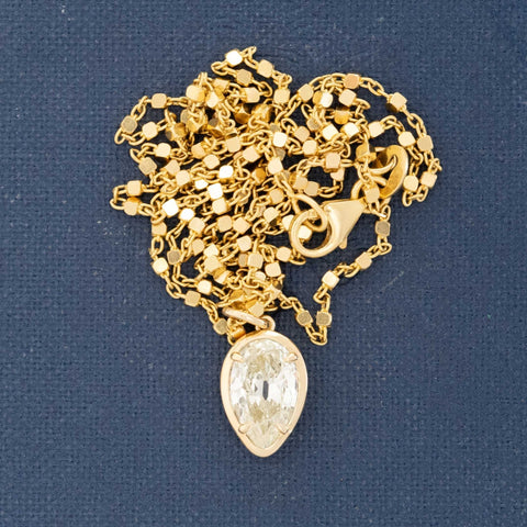 1.01ct Pear Cut Diamond Pendant