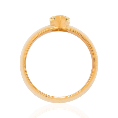 1.01ct Fancy Yellow Marquise Cut Diamond Wide Solitaire, GIA