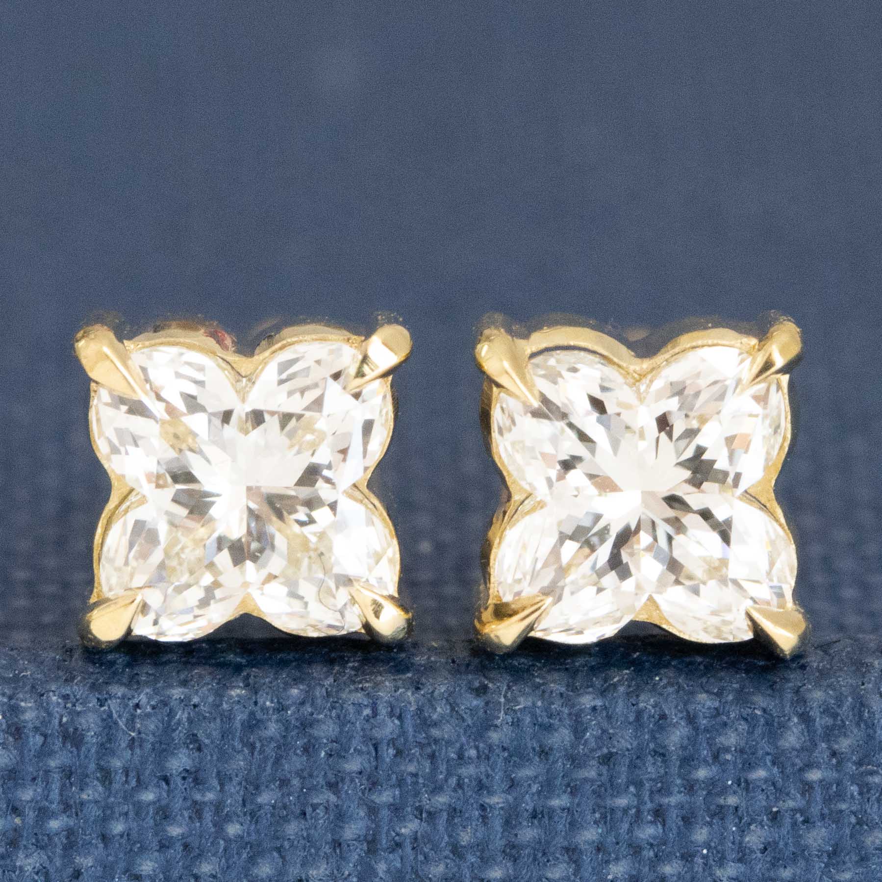 1.01ctw Lily Cut Diamond Stud Earrings