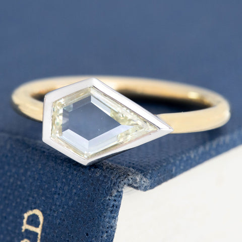 1.02ct Kite Cut Diamond Bezel Solitaire, GIA
