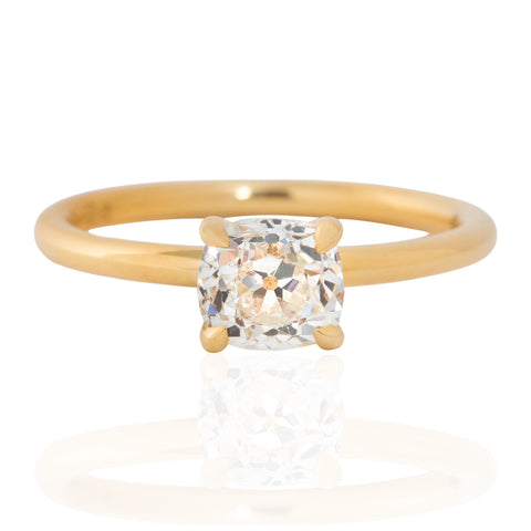 1.02ct Old Mine Cut Diamond Solitaire, GIA