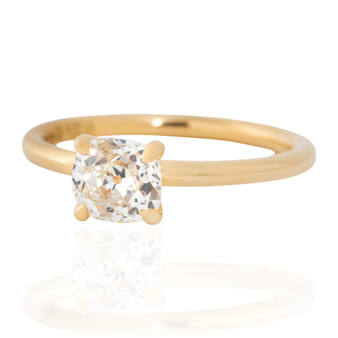 1.02ct Old Mine Cut Diamond Solitaire, GIA