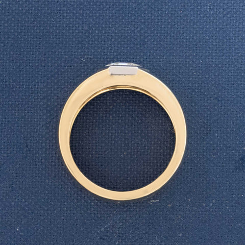 1.04ct Hexagonal Cut Diamond Bezel Ring, GIA J SI1