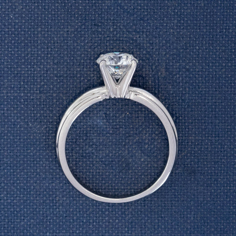 1.04ct Vintage Round Brilliant Cut Diamond Solitaire, GIA J VS2