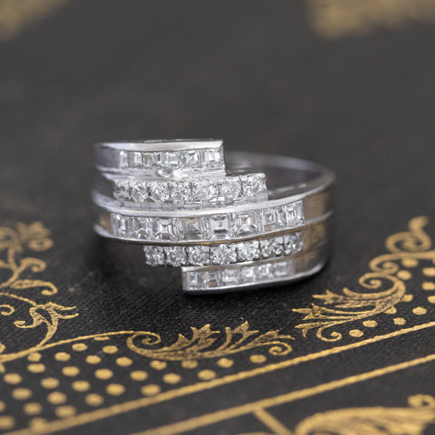 1.04ctw Asymmetrical Diamond 5-Row Band