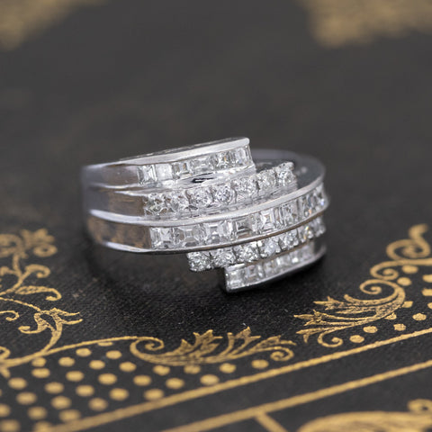 1.04ctw Asymmetrical Diamond 5-Row Band