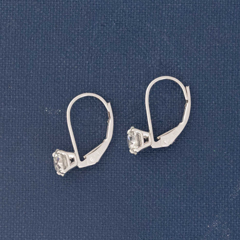 1.04ctw Old European Cut Diamond Dormeuse Earrings