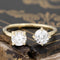 1.04ctw Old European Cut Diamond Toi et Moi