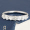 1.04ctw Old Mine Cut Diamond Half-Hoop Band with Old Mine Cut Diamonds in platinum, antique-inspired one-of-a-kind wedding band