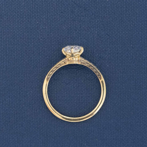 1.05ct Old Mine Cut Diamond Solitaire, GIA E SI1