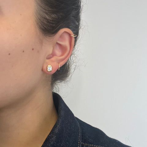 1.05ctw Emerald Cut Diamond Stud Earrings