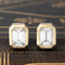 1.05ctw Emerald Cut Diamond Stud Earrings