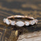 1.05ctw Mixed Marquise & Old Mine Cut Diamond Band with Old Mine Cut Diamonds in rose gold, antique-inspired one-of-a-kind wedding band