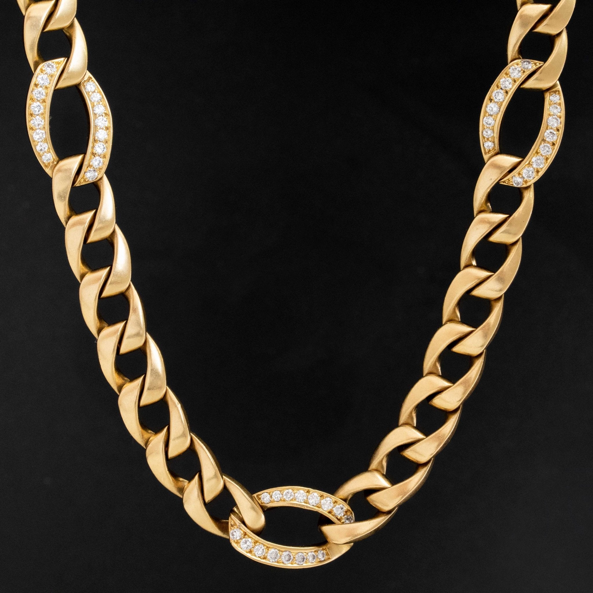 Vintage Diamond Curb Link Necklace, by Cartier