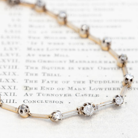 10.65ctw Victorian Old European Cut Convertible Riviere Necklace, French