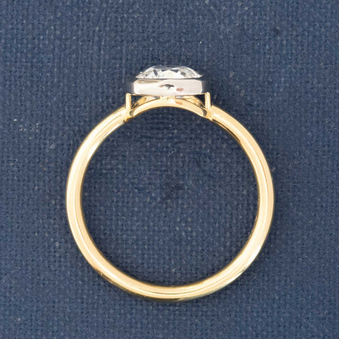 1.06ct Old Mine Cut Diamond Bezel Solitaire, GIA F SI1