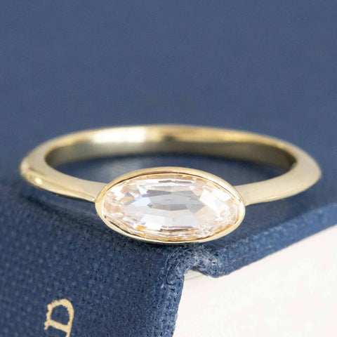 1.06ct Oval Step Cut Diamond Solitaire