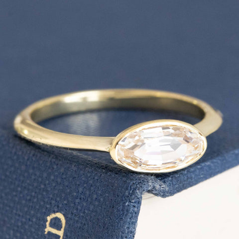 1.06ct Oval Step Cut Diamond Solitaire