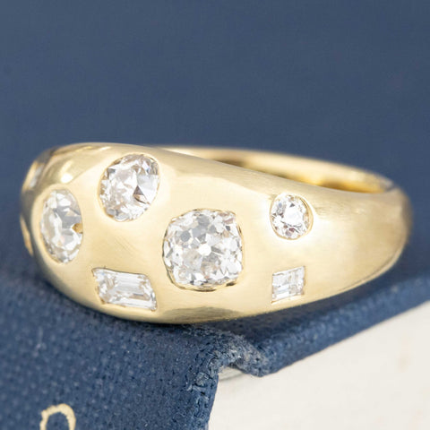 1.06ctw Mixed Cut Diamond Bombe Scatter Ring
