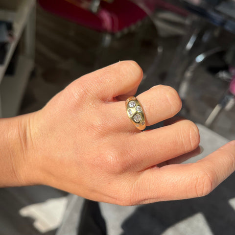 1.06ctw Mixed Cut Diamond Bombe Scatter Ring