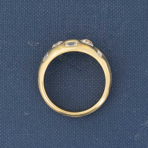 1.06ctw Mixed Cut Diamond Bombe Scatter Ring