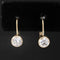 1.06ctw Old European Cut Diamond Bezel Dormeuse Earrings