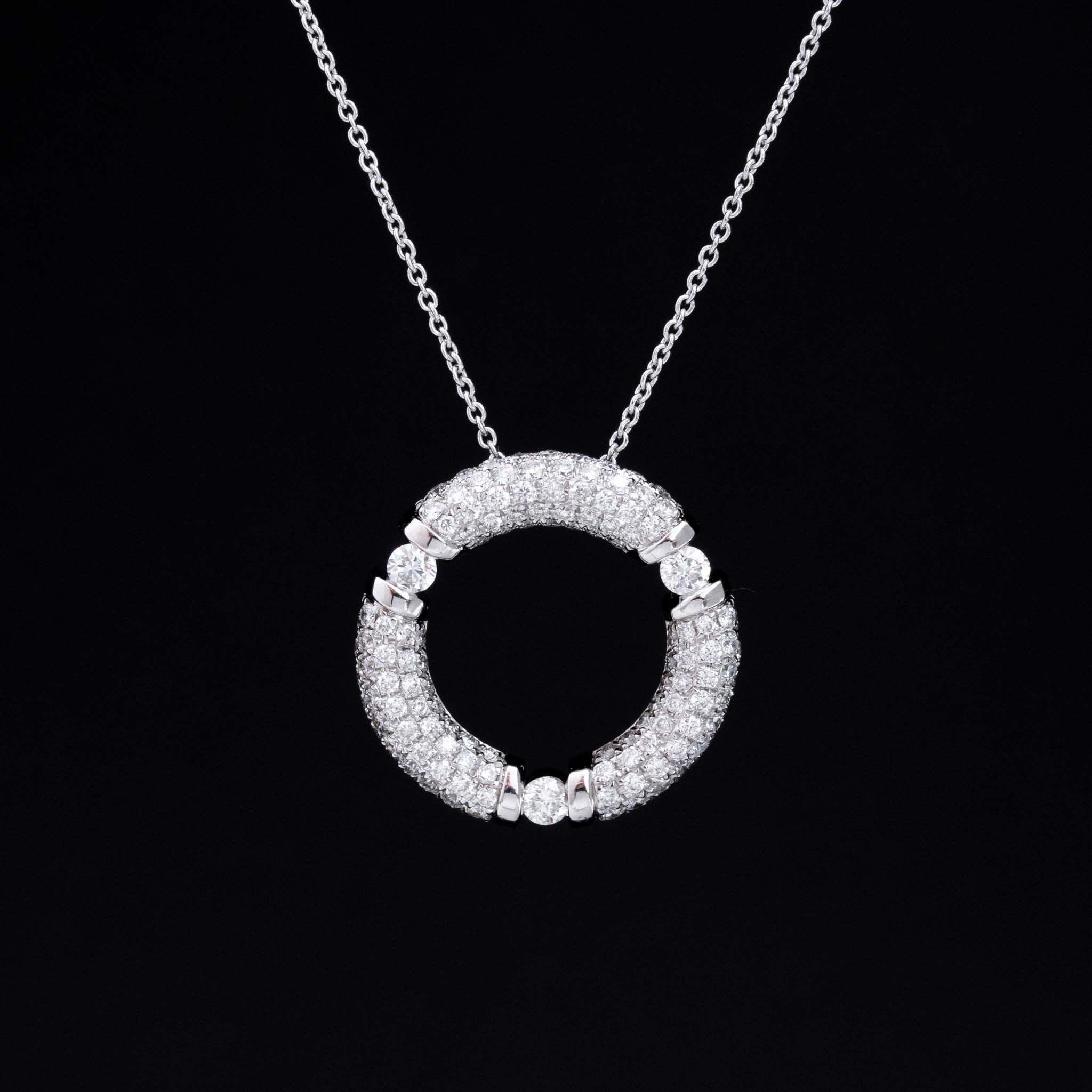 1.07ctw Diamond Wreath Pendant by Movado