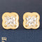 1.07ctw Lily Cut Diamond Bezel Stud Earrings