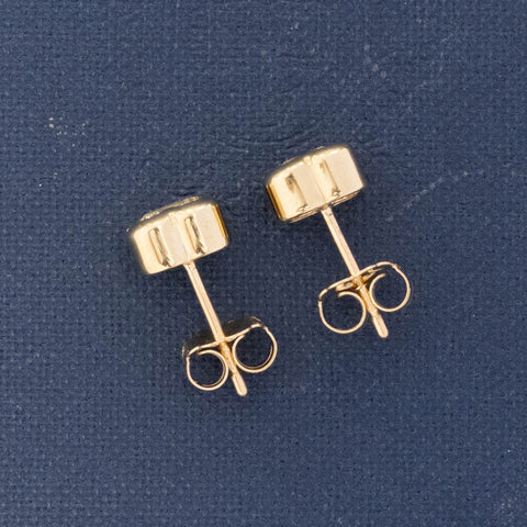 1.08ctw Lily Cut Diamond Bezel Stud Earrings
