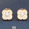 1.08ctw Lily Cut Diamond Bezel Stud Earrings