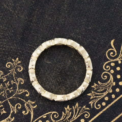 1.08ctw Pear Cut Diamond Bezel Eternity Band
