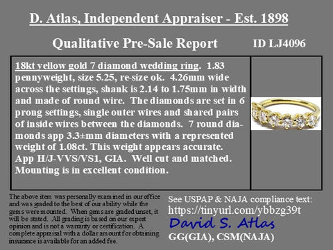 1.08ctw Round Brilliant Cut Diamond Half-Hoop Band