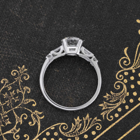 1.09ct Art Deco Transitional Cut Diamond Solitaire, GIA H VVS1