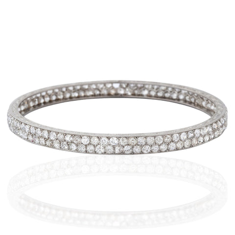 11.00ctw Edwardian Antique Old European Cut Diamond Bangle