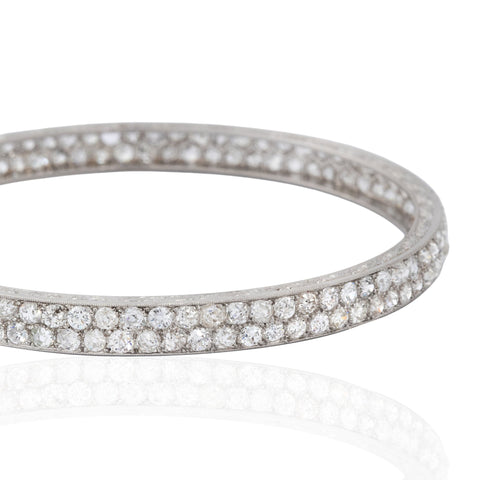 11.00ctw Edwardian Antique Old European Cut Diamond Bangle