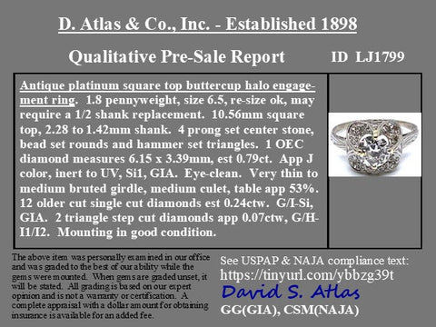 1.10ctw Vintage Old European Cut Solitaire
