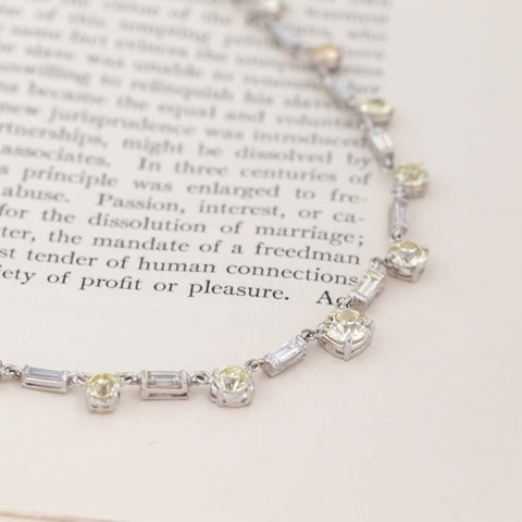 11.15ctw Graduated Mixed Cut Diamond Conversion Necklace